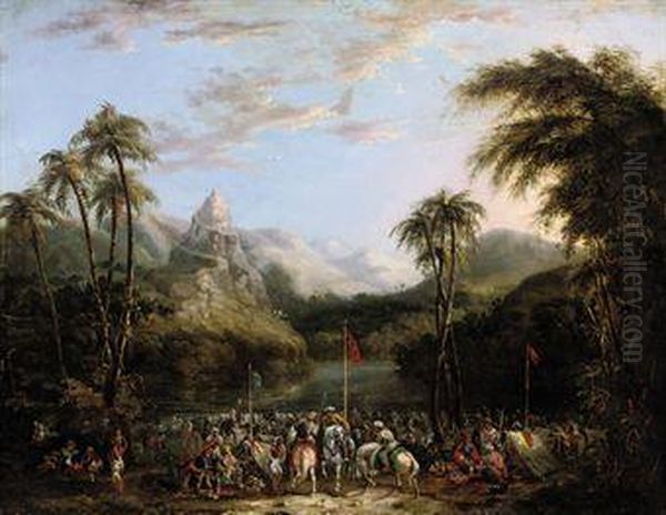 A Meeting Of Rajahs In The Punjab Hills - view 1