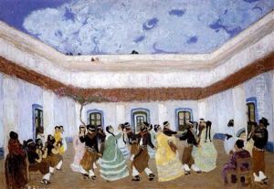 Pericon En El Patio by Pedro Figari