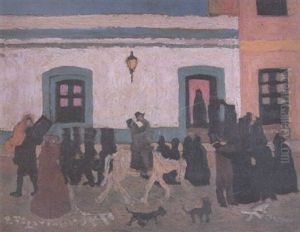 Entierro De Negro by Pedro Figari