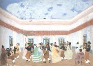 Pericon En El Patio by Pedro Figari