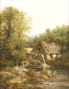 A Pandy Mill, Dolgally, North Wales by J.G. Atkinson