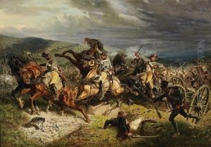 Szene Aus Dem Napoleonischen Krieg 1813 by Otto Clemens Fikentscher