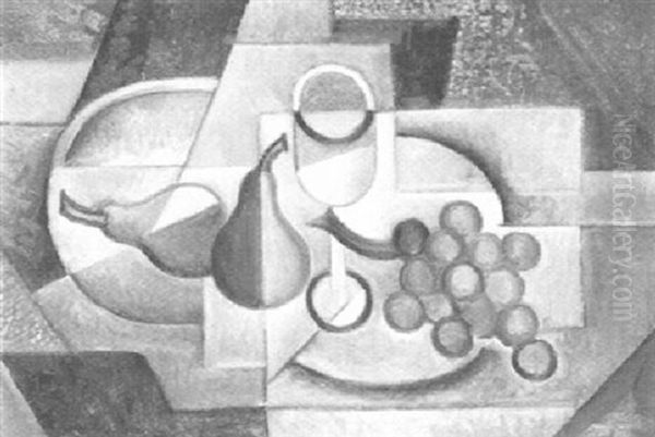 Glass, Grapes And Pears - view 1