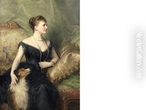 Portrait Of Mrs Arthur James by Sir Samuel Luke Fildes