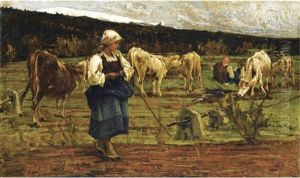 Mucche Al Pascolo by Francesco Filippini