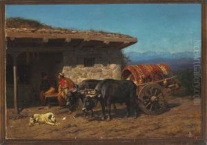 Summer Day In The Country In Caucasus by Konstantin Nikolaevich Filippov