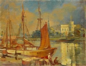 View From Agenskalna Bay by Albert Filka