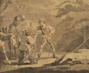 Don Quixote And Sancho Panza by John Augustus Atkinson