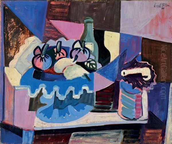 Composition Cubiste Aux Fruits Et A La Bouteille, 1926 - view 1