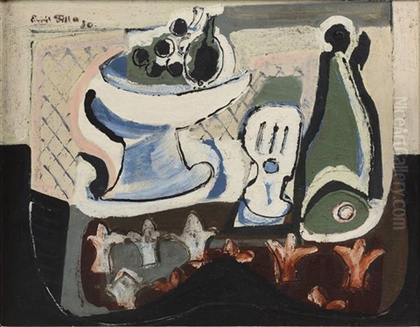Still Life With Tray And Bottle - view 1