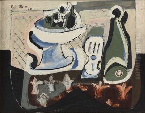 Still Life With Tray And Bottle