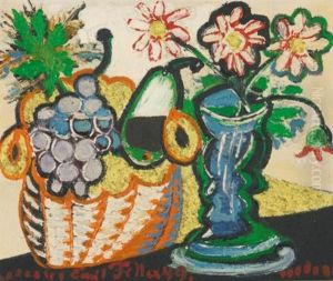 Still Life Of Flowers And Fruit