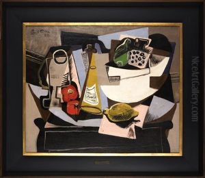 Still Life With Fruit, Cup And Bottle Of Oil