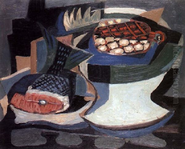 Still Life With Salmon And Pineapple - view 1