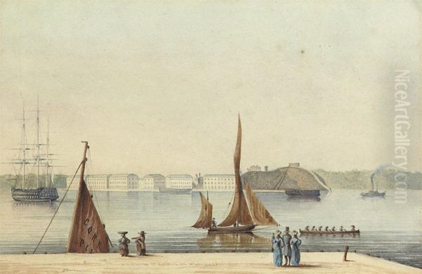 View Of The Island Of Haulbowline From Cove In Cork Harbour - view 1