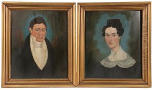 Naive Portraits Of Mr. And Mrs. Ellison by E.E. Finch