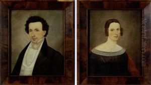 Portrait Of A Man With Curly Hair (+ Portrait Of A Woman With Ringlets; Pair)
