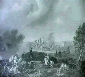 Ein Reitergefecht Zwischen Kaiserlichen Und Turken by Franz Paul Findenigg