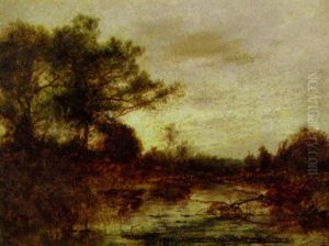 Autumnal German Landscape by August Fink