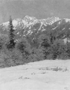 A Mountainous Landscape In Winter