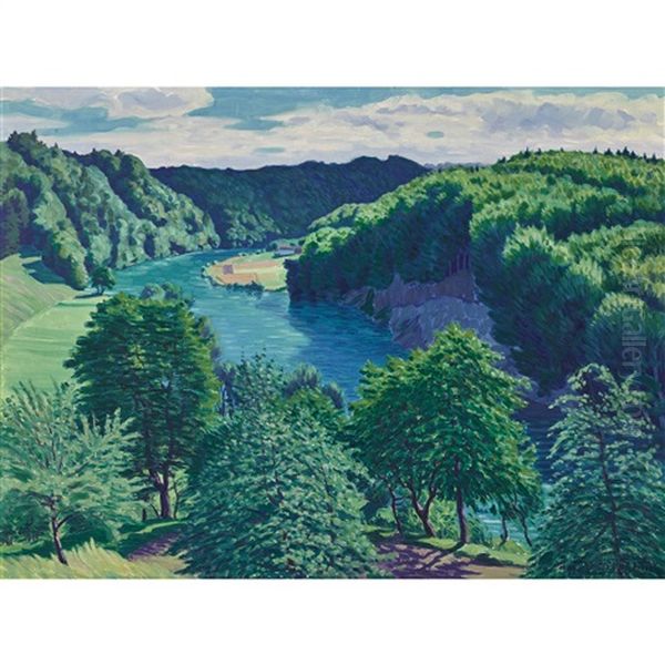 Sommertag An Der Aare Bei Worblaufen - view 1
