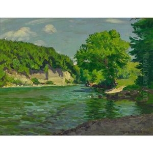 Aare Bei Worblaufen by Waldemar Theophil Fink