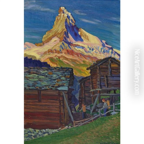 Fruhmorgen In Findelen (zermatt) Mit Matterhorn - view 1