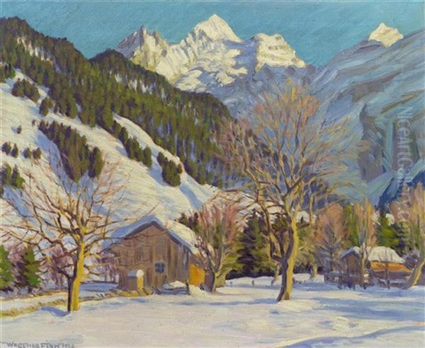 Winter Afternoon Near Kandersteg - view 1