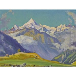Herbstmorgen Auf Lauchernalp (lotschenthal) by Waldemar Theophil Fink