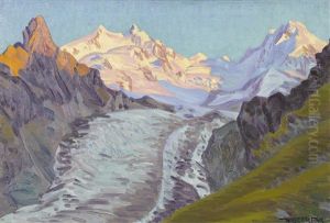 Abend Am Gornergletscher