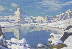 Erster Schnee Am Stellisee by Waldemar Theophil Fink