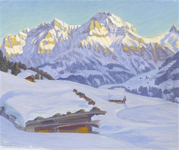 Winterabend Bei Adelboden - view 1