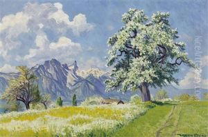 Bluhender Birnbaum