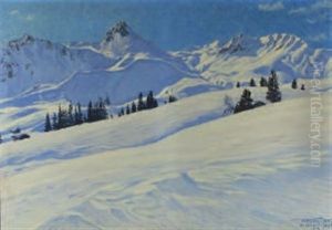 Verschneite Landschaft Im Hahnenmoos