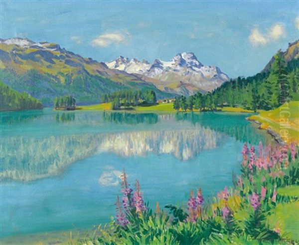 Blumiges Ufer Am Champfersee (engadin) - view 1