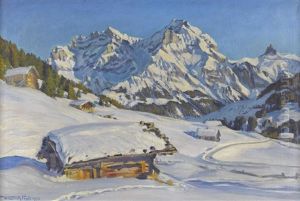 Sonniger Wintertag Bei Adelboden