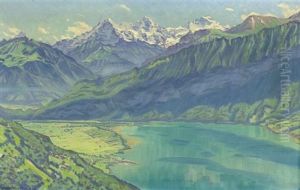 Blick Vom Beatenberg Auf Eiger-monch-jungfrau by Waldemar Theophil Fink