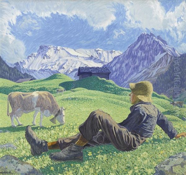 Hirtenknabe Auf Der Fruhlingsalp - view 1