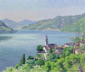 Blick Auf Ronco Im Tessin