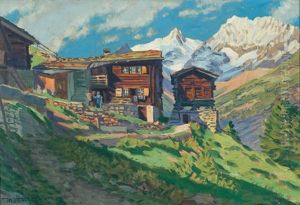 Sommerliche Ansicht Von Honegg Bei Saas-fee
