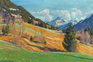 Aprilvorabend Bei Gstaad by Waldemar Theophil Fink