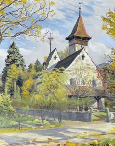 Kirche Von Scherzlingen by Waldemar Theophil Fink