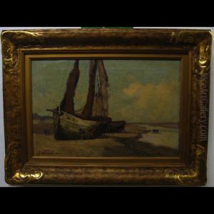 Low Tide, Coast Of France by William Edwin Atkinson