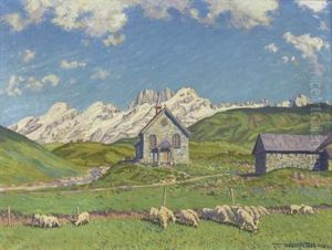 Sommertag Auf Der Fiescheralp by Waldemar Theophil Fink