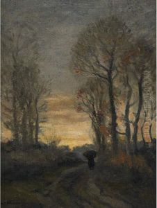 Walking Down The Pathway by William Edwin Atkinson