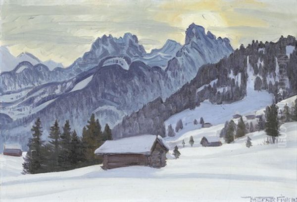 Gummfluh Und Rublihorn Von Schonried Bei Saanen - view 1