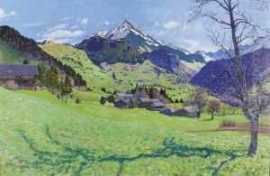 Sommerliche Landschaft In Den Alpen by Waldemar Theophil Fink