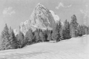 Sonniger Wintertag. Gummfluh Vom Oberen B. Bei Saanen Sonniger Wintertag. Gummfluh Vom Oberen B. Bei Saanen