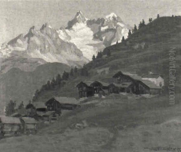 Fr_hmorgen Bei Findeln Ob Zermatt Mit Gabelh"rnern - view 1