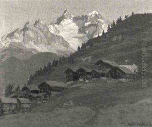 Fr_hmorgen Bei Findeln Ob Zermatt Mit Gabelh"rnern by Waldemar Theophil Fink